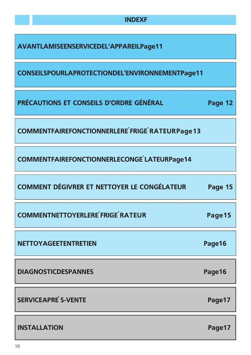 Page 1 de la notice Manuel utilisateur Whirlpool ARZ 9330/H