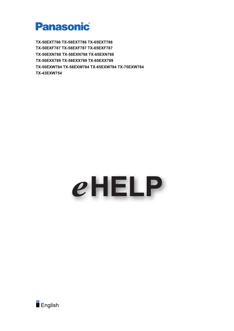 Page 1 de la notice Manuel utilisateur Panasonic TX-65EXT786