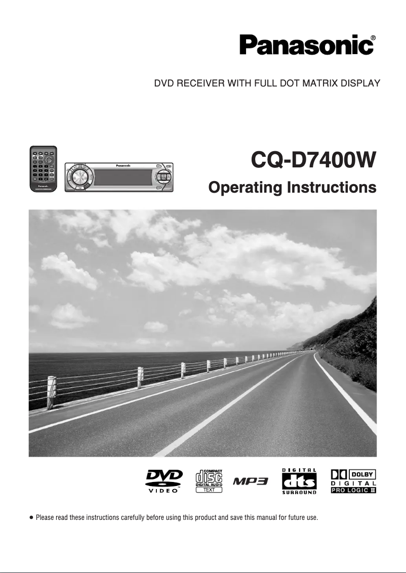 Página 1 del manual Manual de usuario Panasonic CQ-D7400W