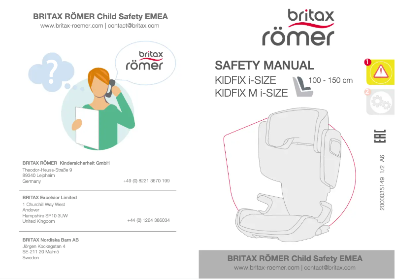 Page 1 de la notice Manuel utilisateur Britax-Römer Kidfix M I-size