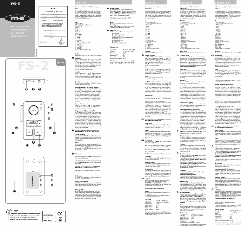 Page 1 de la notice Manuel utilisateur m-e FS-2