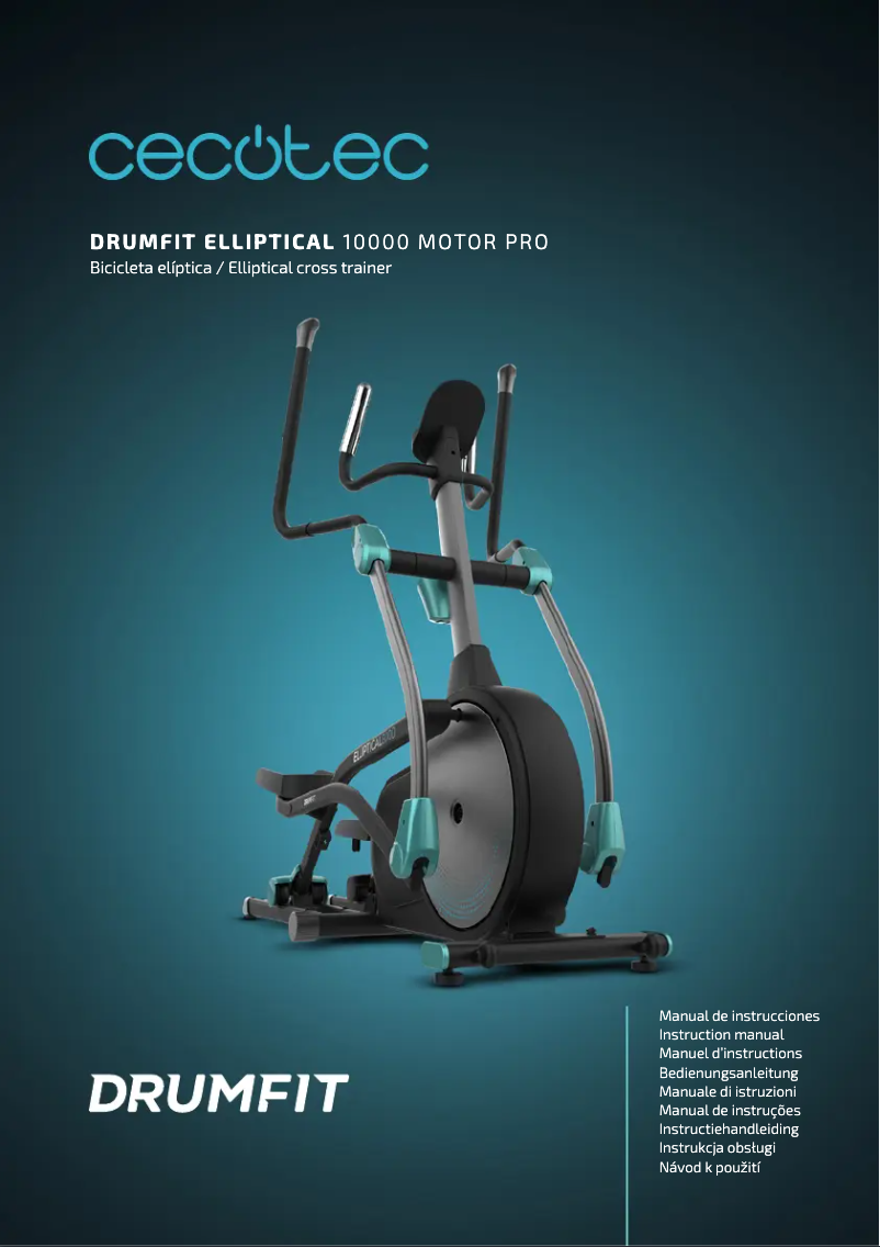 Page 1 of the manual User Manual Cecotec Drumfit Elliptical 10000 Motor Pro