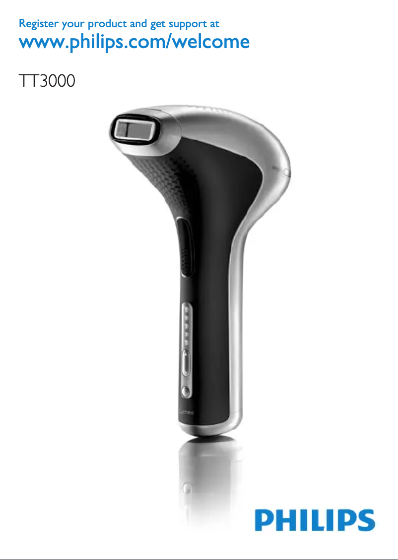 Page 1 of the manual User Manual Philips Lumea TT3000