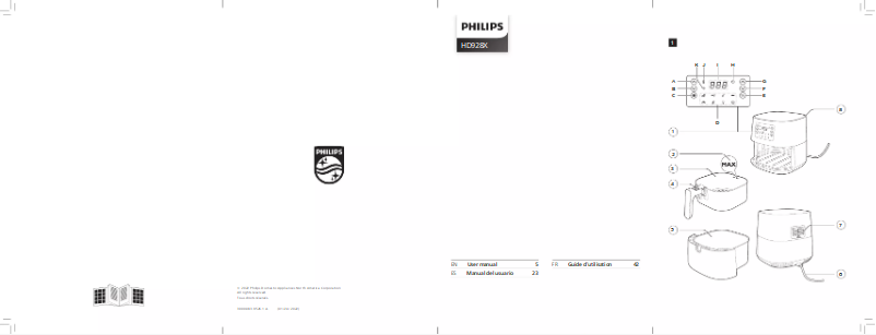 Page 1 de la notice Manuel utilisateur Philips Airfryer XL Essential HD9270