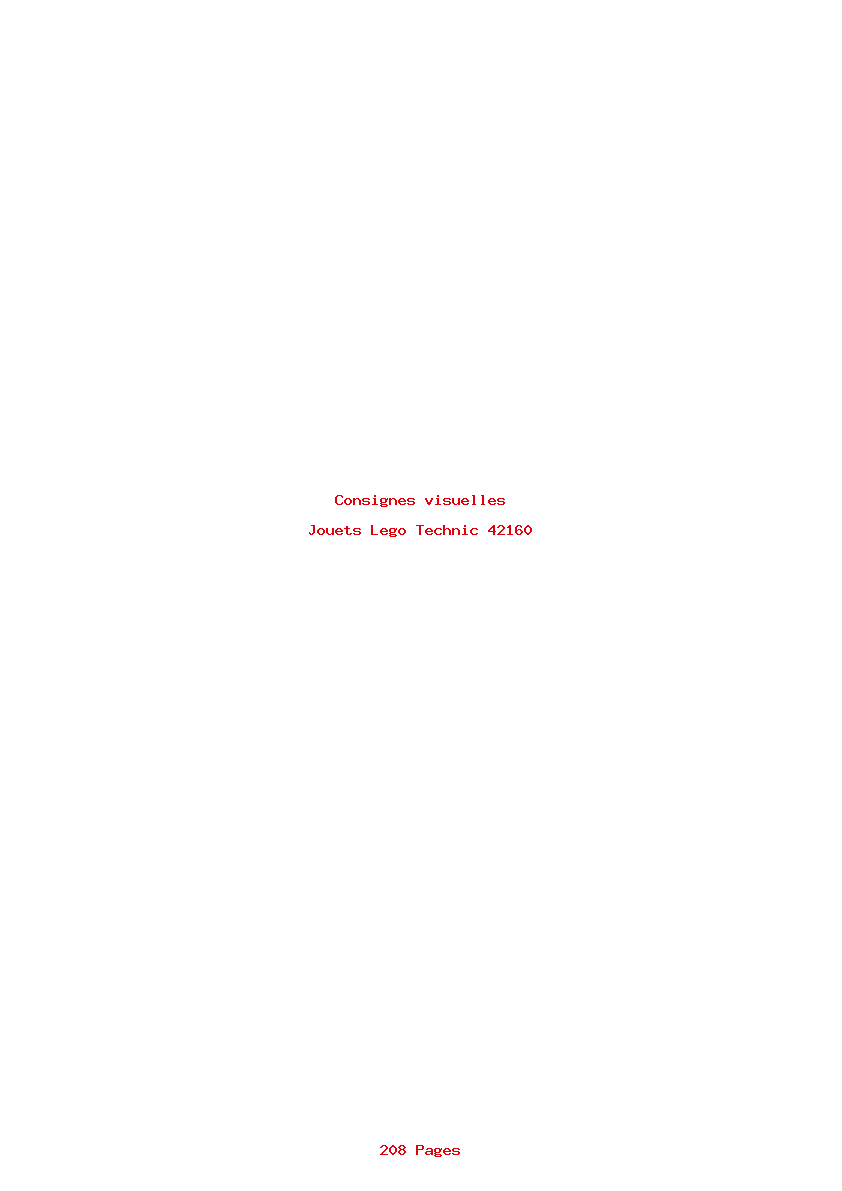 Image de la première page du manuel de l'appareil Technic 42160