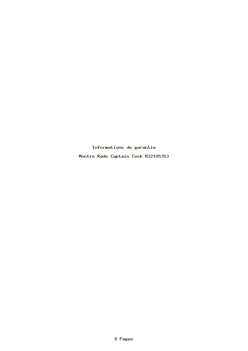 Image de la première page du manuel de l'appareil Captain Cook R32105353