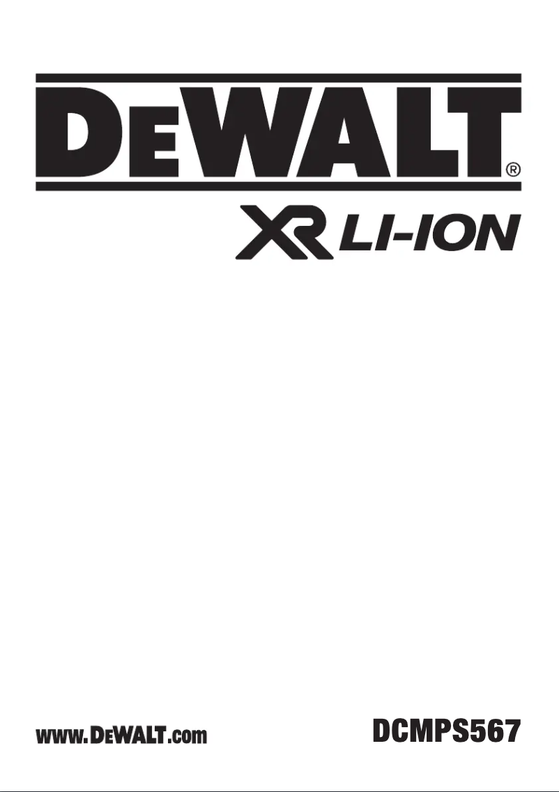 Page 1 de la notice Manuel utilisateur DeWalt DCMPS567