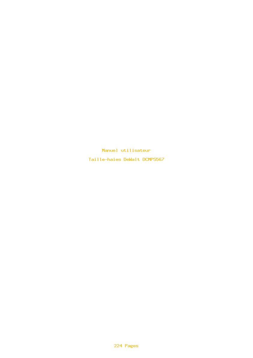 Page 1 de la notice Manuel utilisateur DeWalt DCMPS567