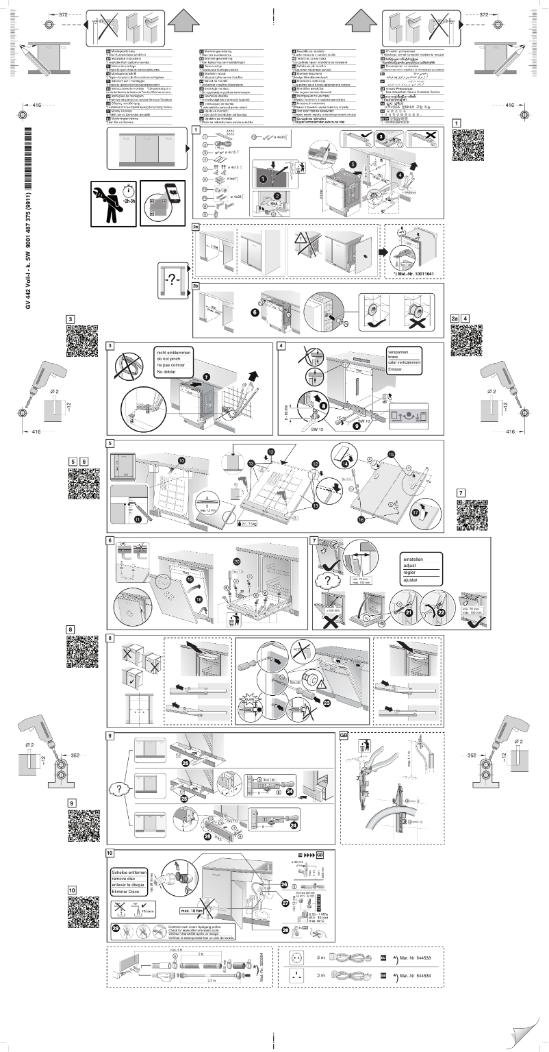 Page 1 de la notice Guide d'installation Bosch SPV4EKX20E