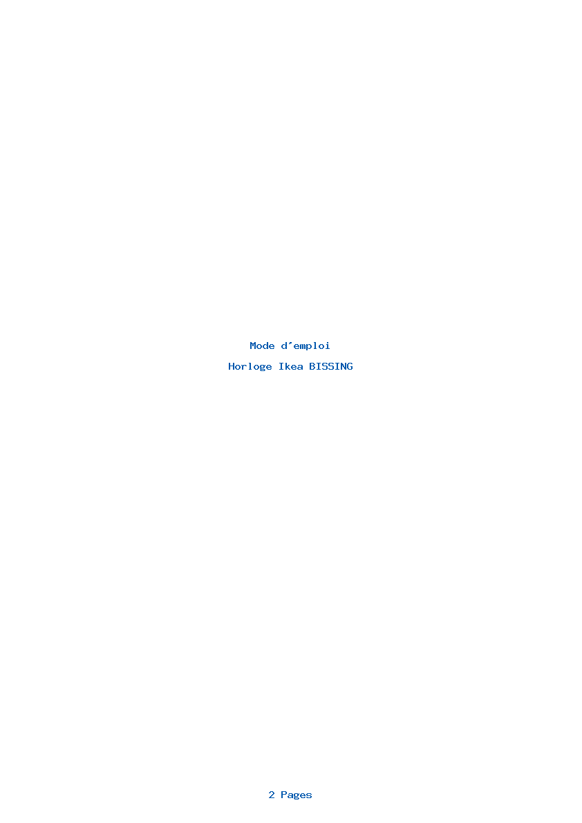 Page 1 de la notice Mode d'emploi Ikea BISSING