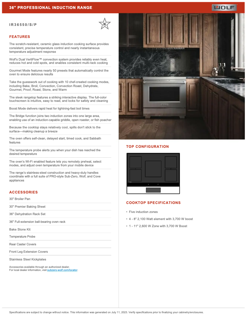 Page 1 de la notice Manuel utilisateur Wolf IR36550