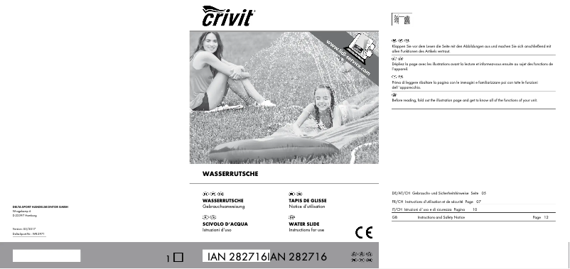 Page 1 de la notice Manuel utilisateur Crivit IAN 282716