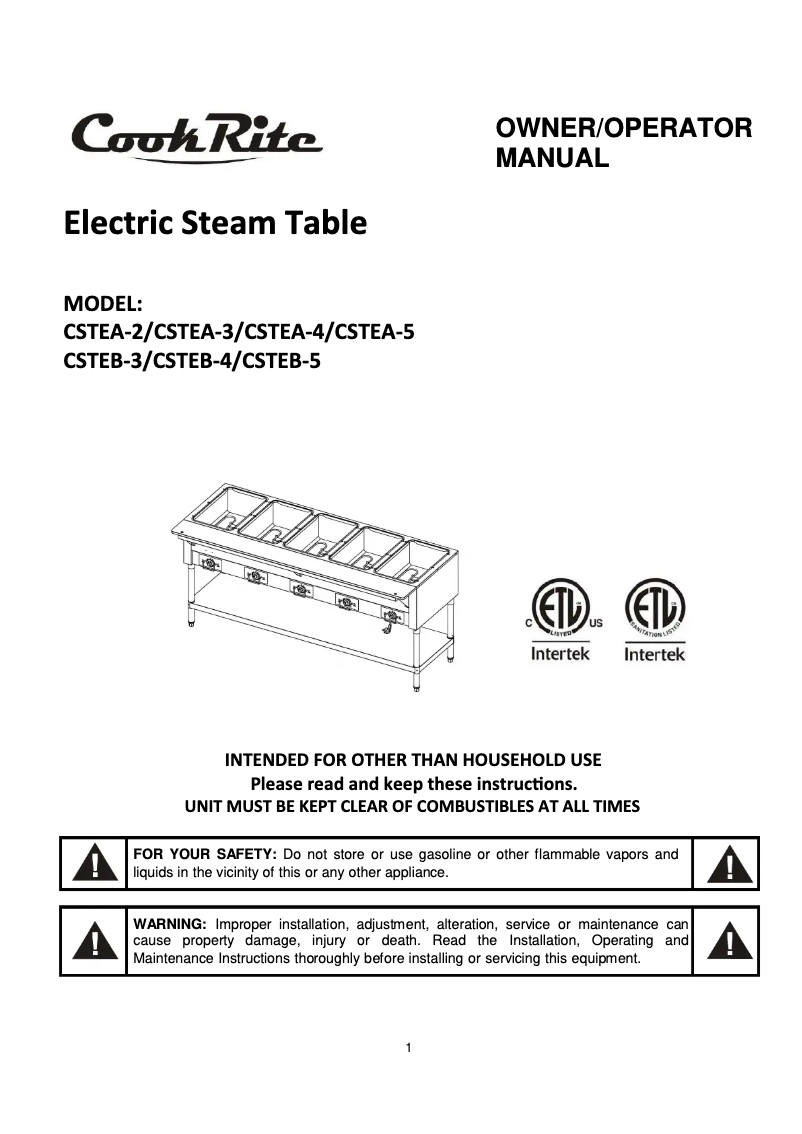 Page 1 of the manual User Manual Atosa CSTEA-4C