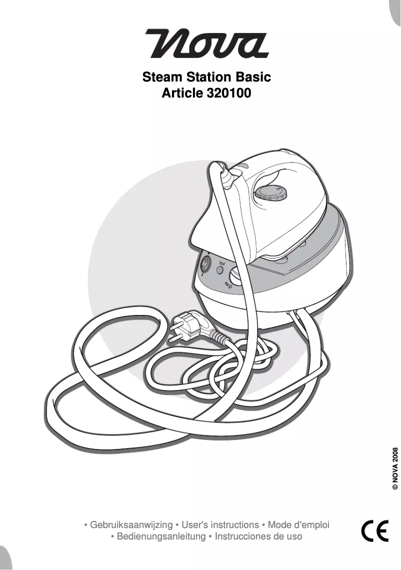 Page 1 de la notice Manuel utilisateur Nova Steam Station Basic