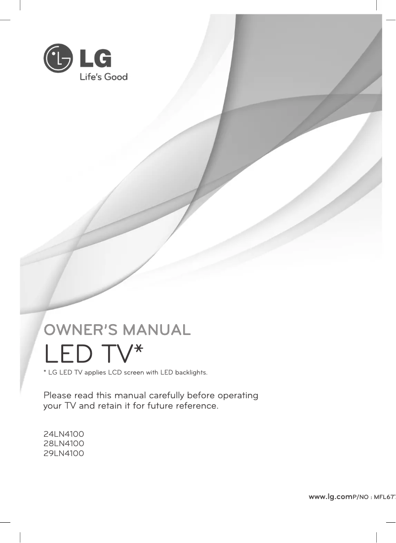 Page 1 of the manual User Manual LG 24LN4100