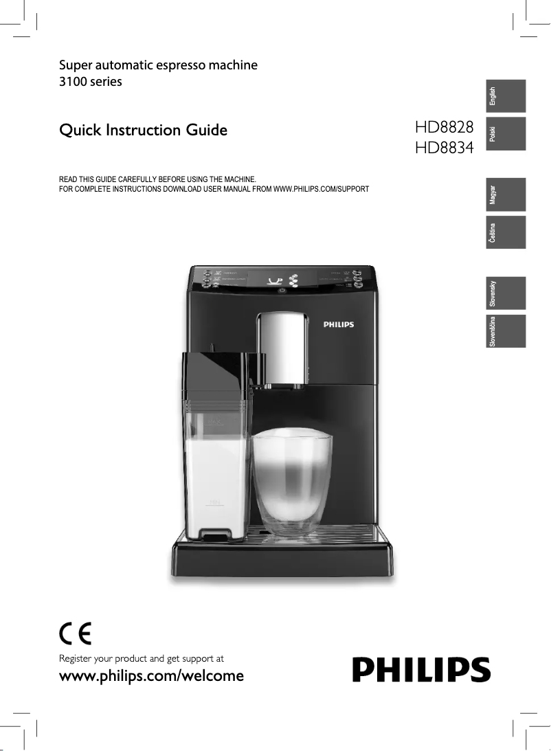 Página 1 del manual Manual de usuario Philips 3100 series HD8834