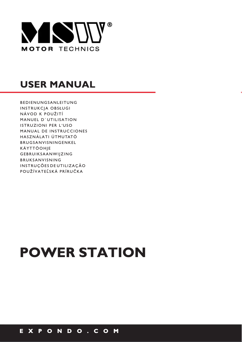 Page 1 de la notice Manuel utilisateur MSW MSW-POWER 700