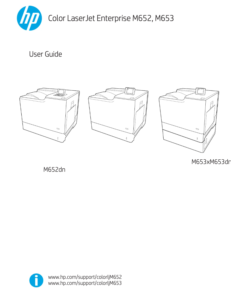 Página 1 del manual Manual de usuario HP Color LaserJet Enterprise M653dn