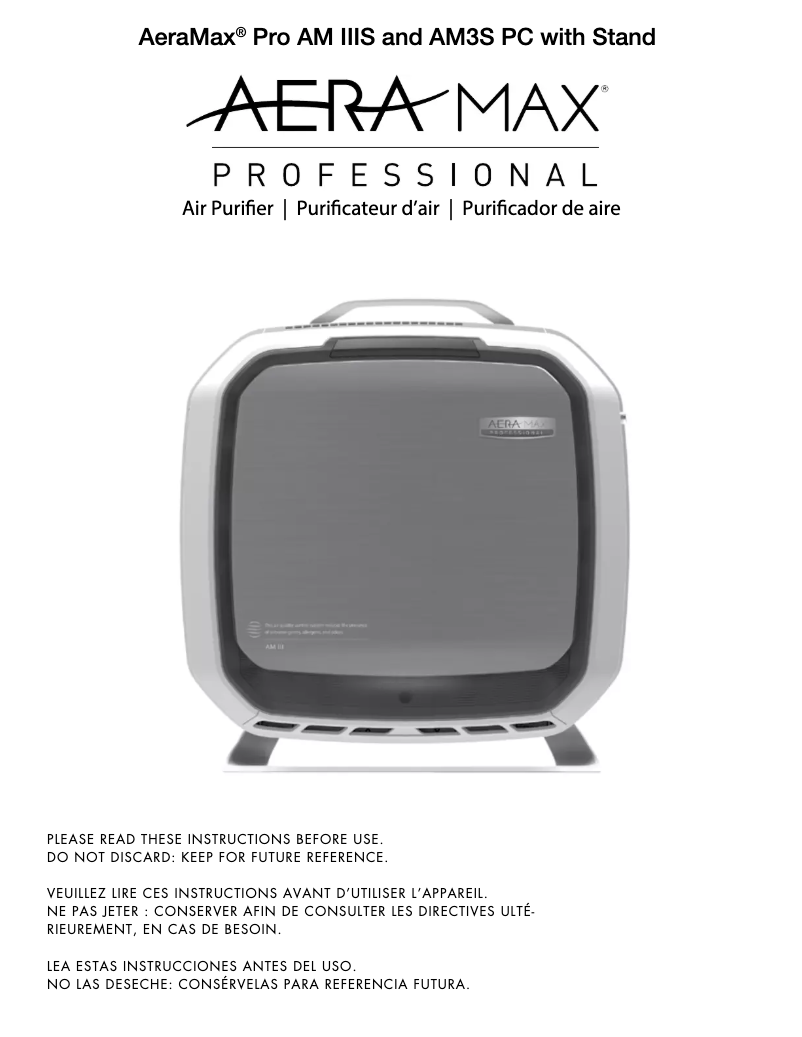 Página 1 del manual Manual de usuario Fellowes AeraMax Professional 3S