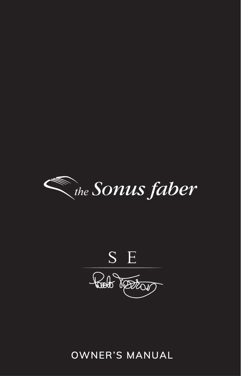 Page 1 de la notice Manuel utilisateur Sonus Faber SE