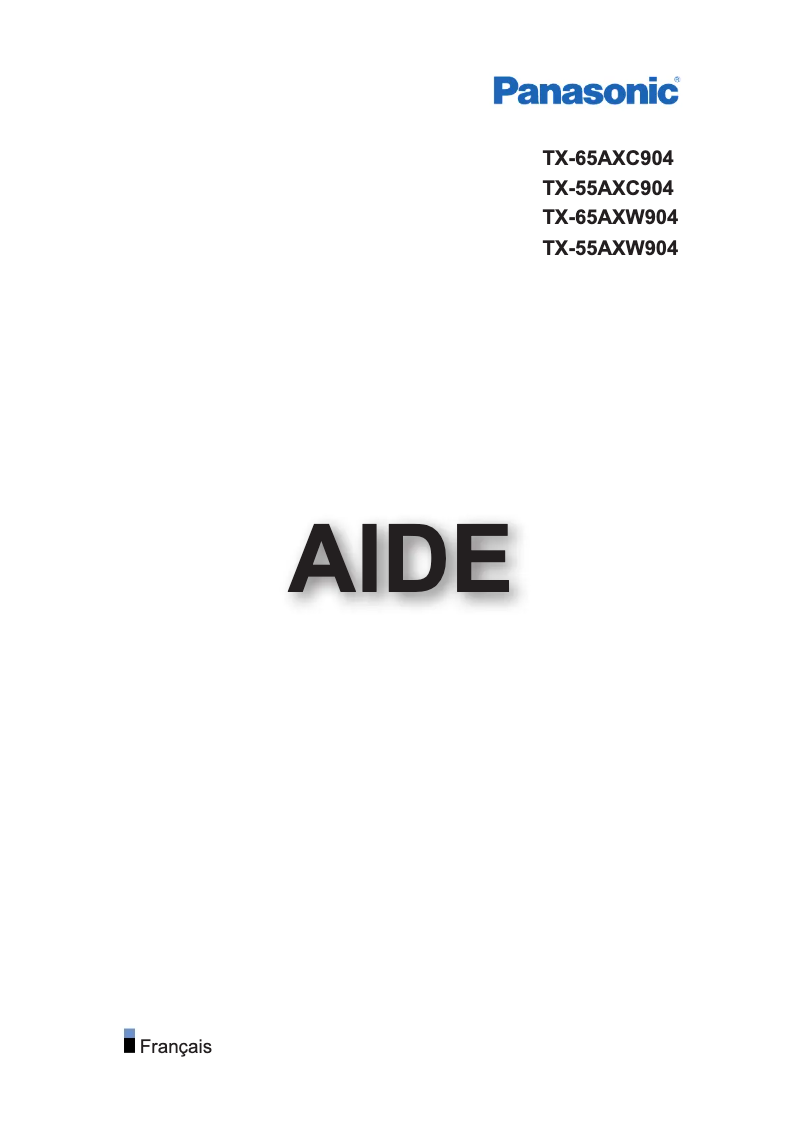 Page 1 de la notice Manuel utilisateur Panasonic TX-55AXW904