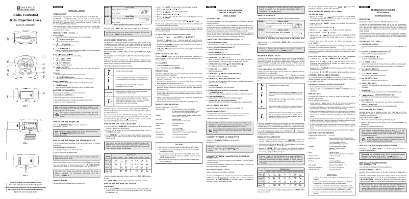 Page 1 de la notice Manuel utilisateur Oregon Scientific RM 313 P