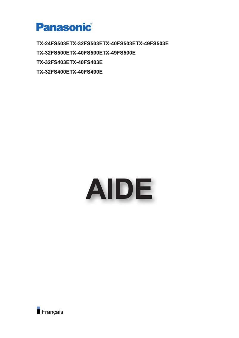 Page 1 de la notice Manuel utilisateur Panasonic Viera TX-49FS503E