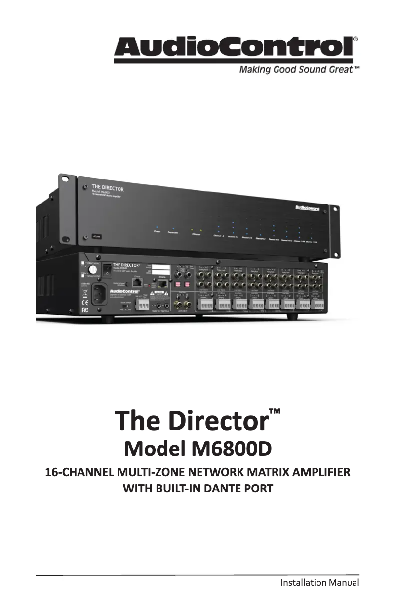 Page 1 de la notice Manuel utilisateur AudioControl The Director Model M6800