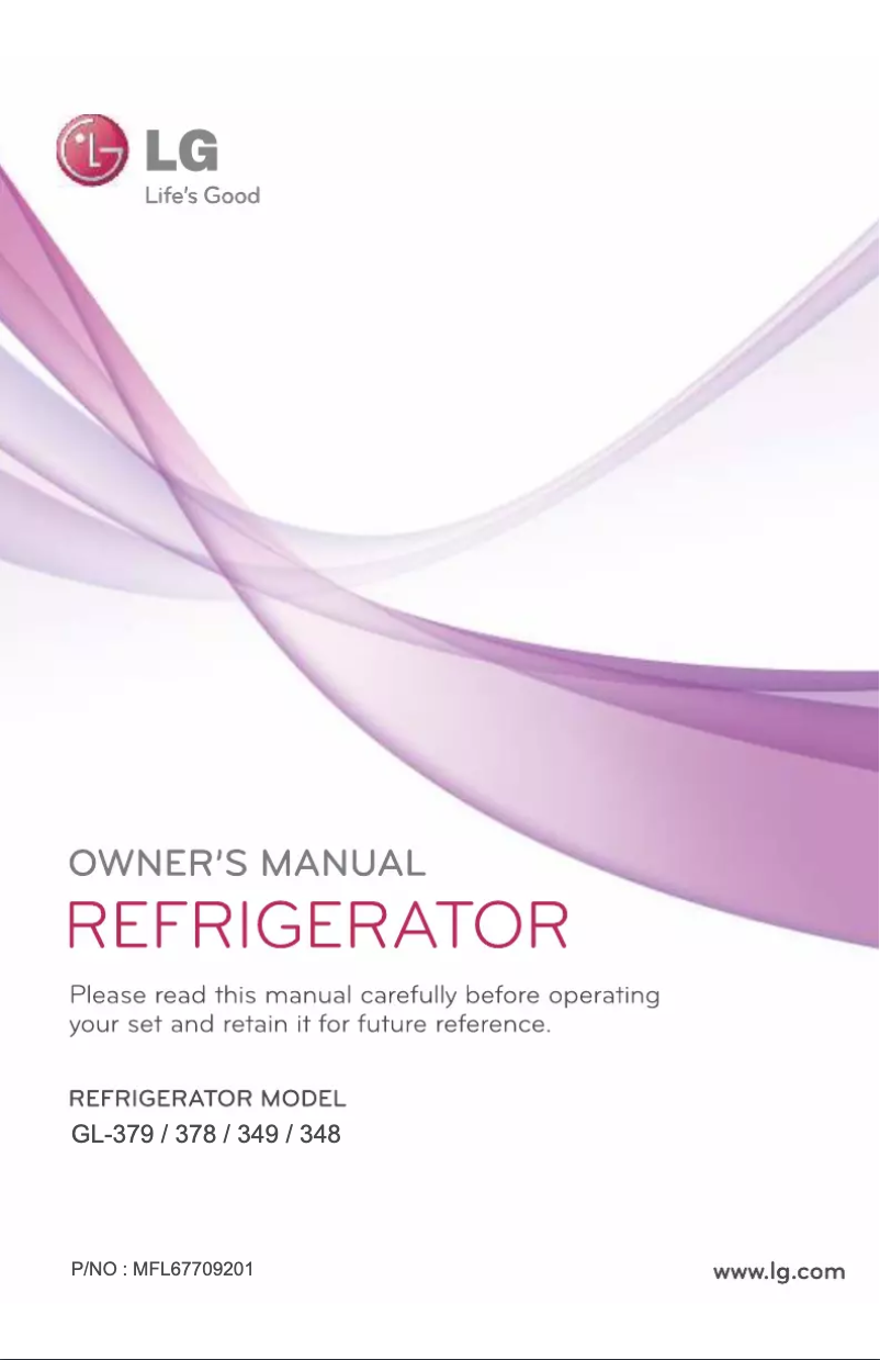Page 1 de la notice Manuel utilisateur LG GL-378PEQE4