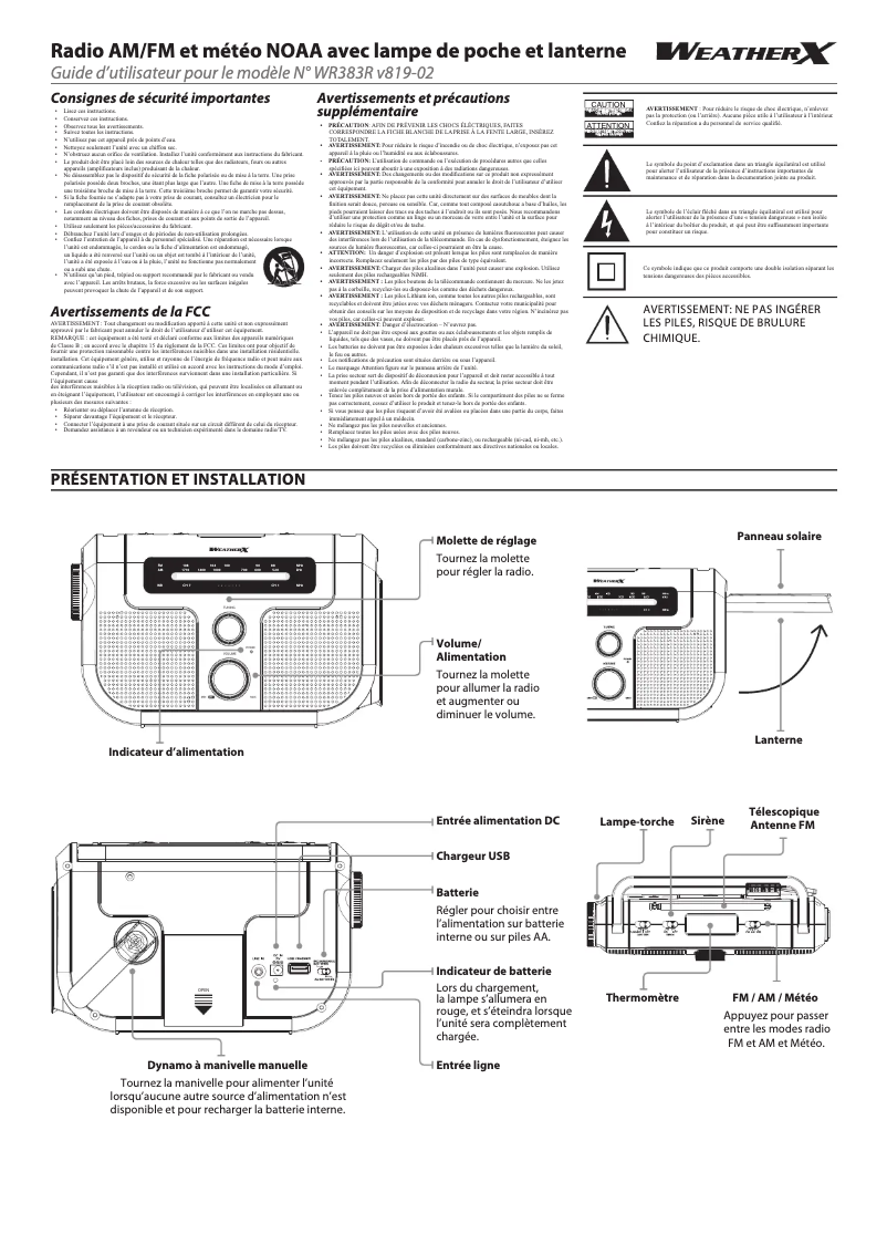 Página 1 del manual Manual de usuario GPX WR383R