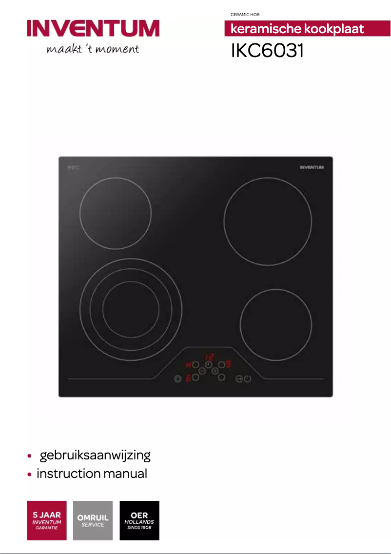 Page 1 de la notice Manuel utilisateur Inventum IKC6031