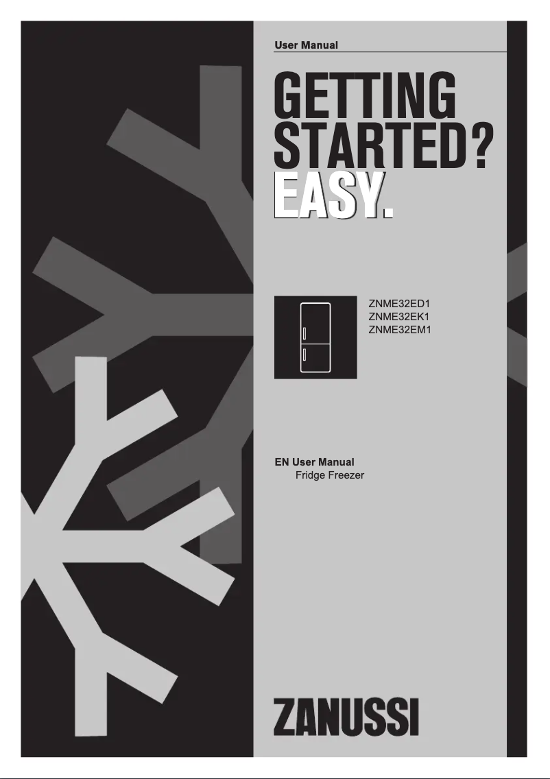 Page 1 de la notice Manuel utilisateur Zanussi ZNME32EM1
