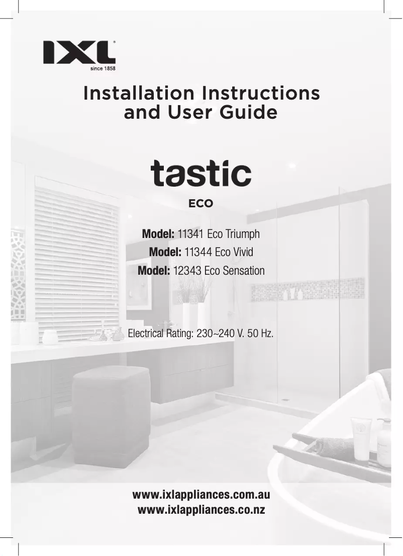Página 1 del manual Manual de usuario IXL Tastic Eco Sensation 12343