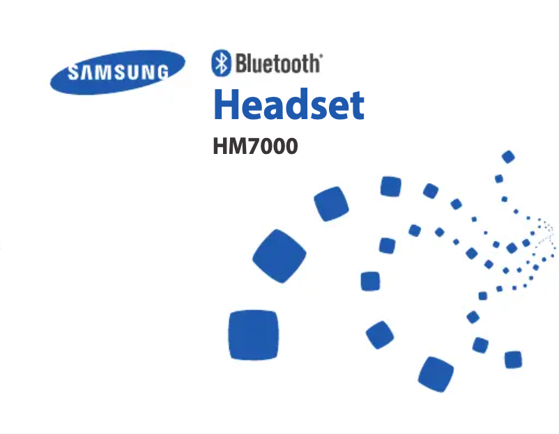 Página 1 del manual Manual de usuario Samsung HM7000