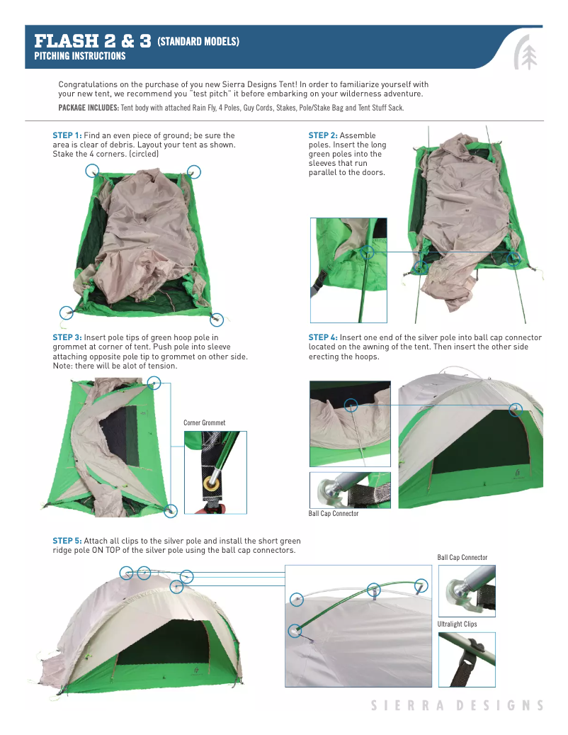 Página 1 del manual Manual de usuario Sierra Designs Flash 3