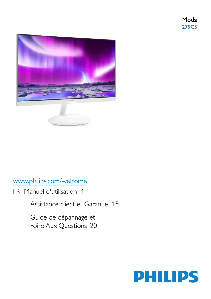 Page n°1 - Manuel utilisateur Philips Moda 275C5QHGSW