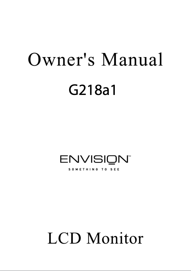 Página 1 del manual Manual de usuario AOC G218a1