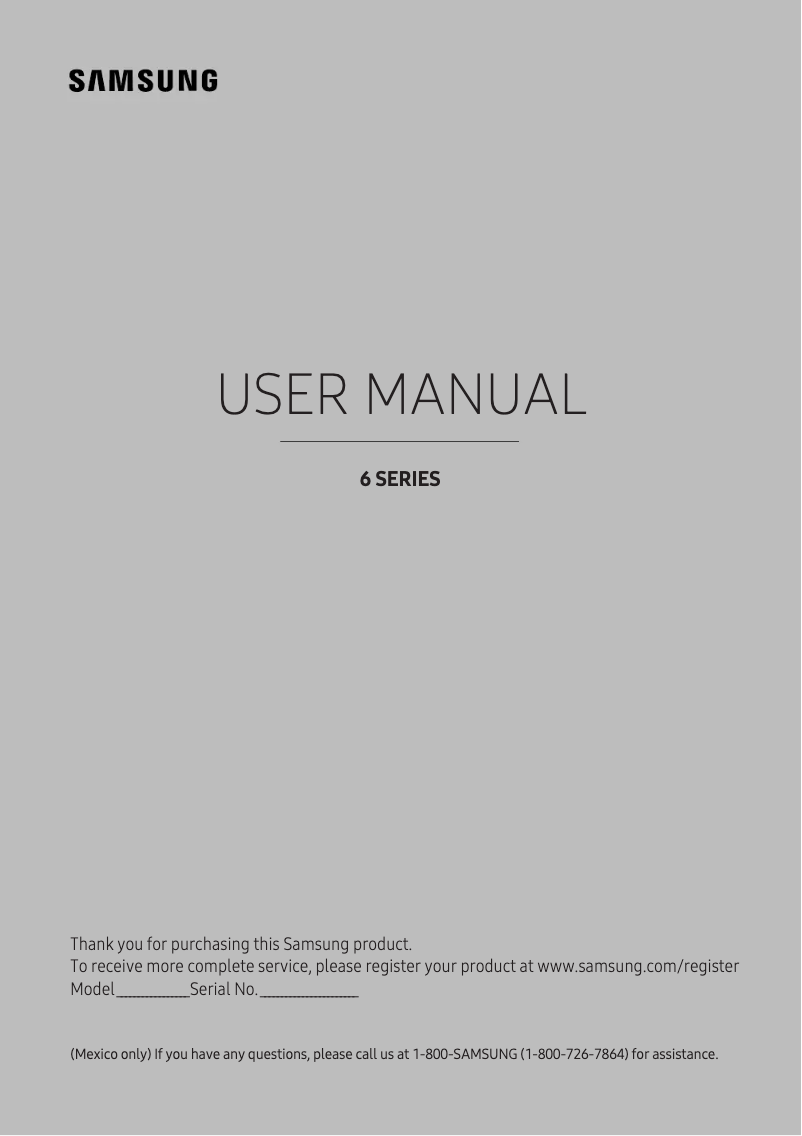 Page 1 de la notice Manuel utilisateur Samsung UN50KU6000F