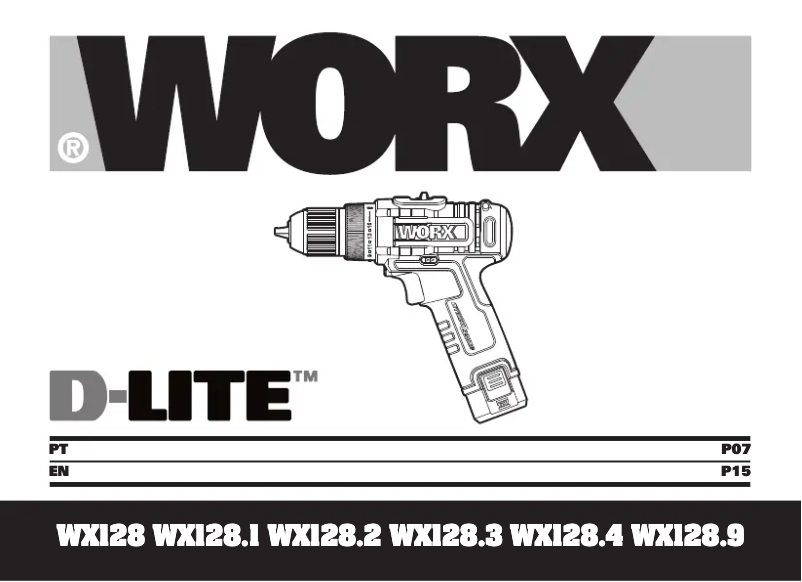 Page 1 de la notice Manuel utilisateur Worx D-Lite WX128.3