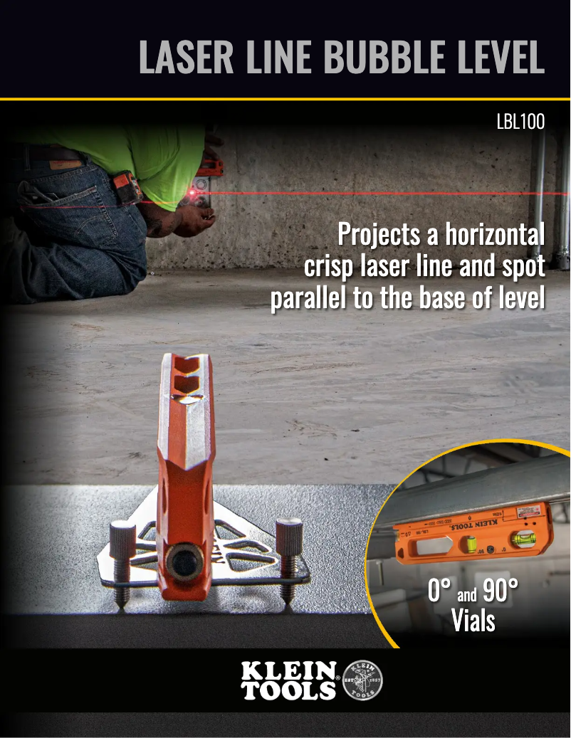 Page 1 de la notice Brochure Klein Tools LBL100