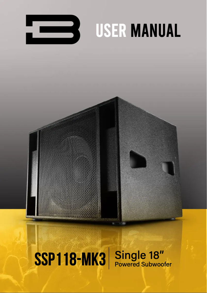 Page 1 de la notice Manuel utilisateur BASSBOSS SSP118-MK3