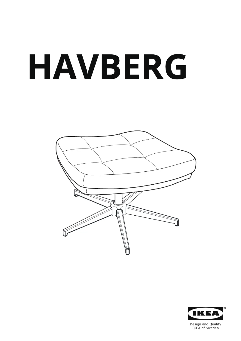 Page 1 de la notice Manuel utilisateur Ikea HAVBERG 605.316.66