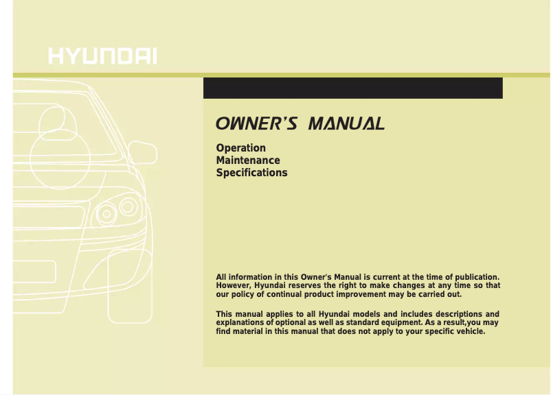 Page 1 de la notice Manuel utilisateur Hyundai Sonata Hybrid (2015)