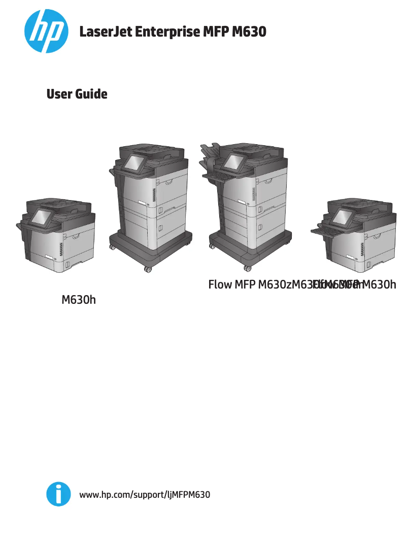 Image de la première page du manuel de l'appareil LaserJet Enterprise M630hm