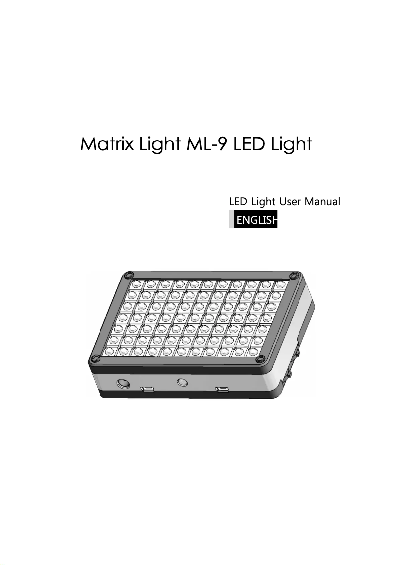 Page 1 de la notice Manuel utilisateur Matrix Light ML-9