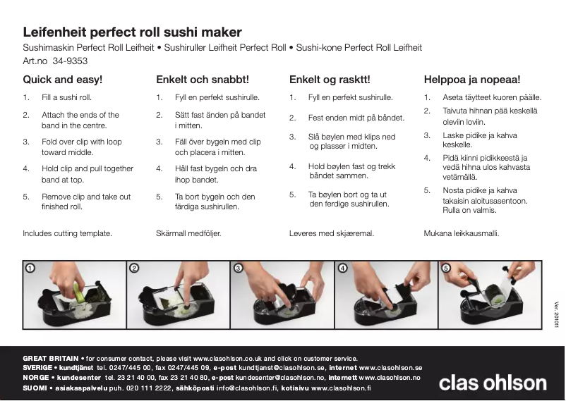 Page 1 de la notice Manuel utilisateur Leifheit 34-9353