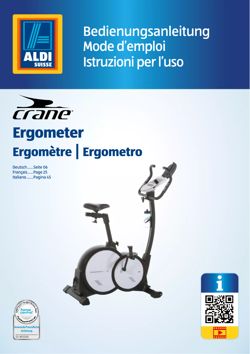 Page 1 de la notice Manuel utilisateur Crane IB35290