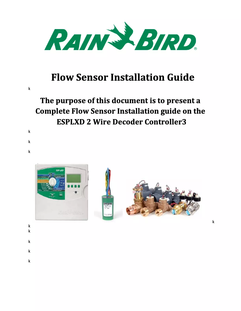 Page 1 de la notice Guide d'installation Rain Bird ESP-LXD