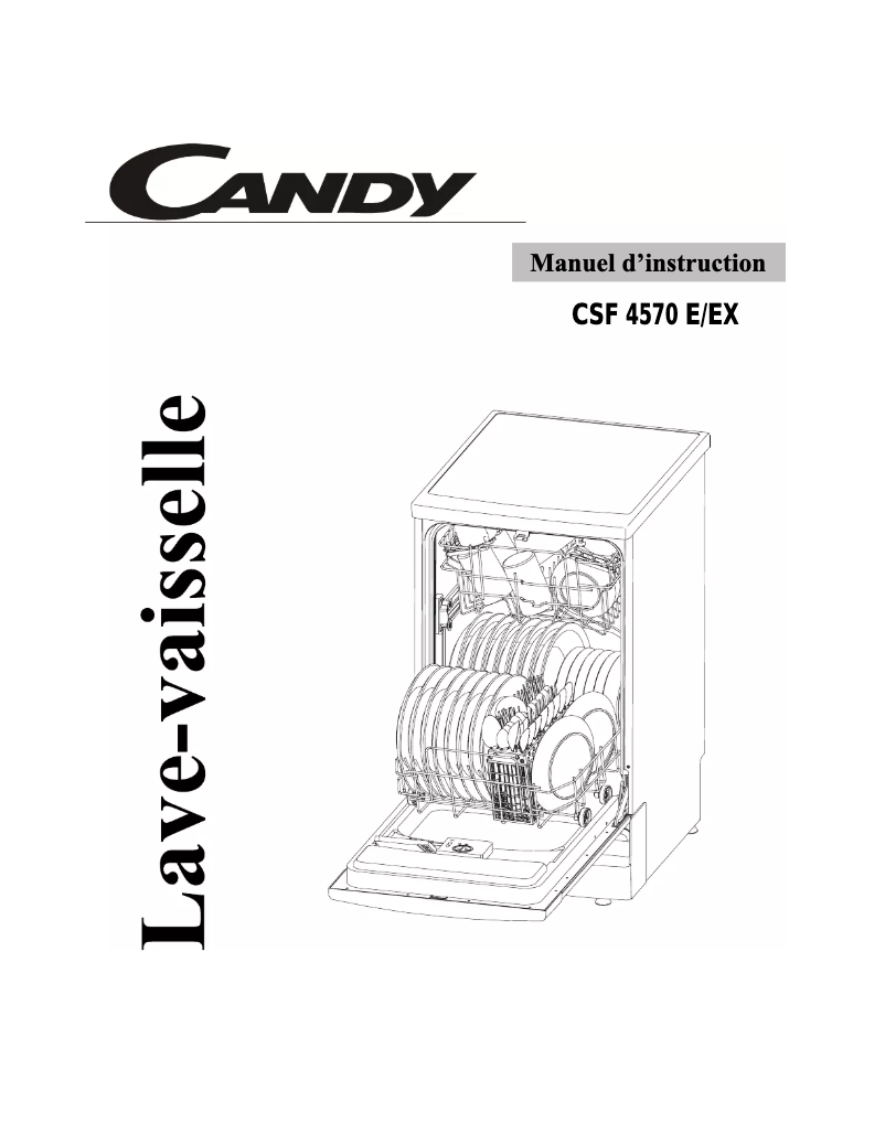 Page 1 of the manual User Manual Candy Csf 4570 e