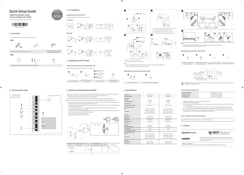 Página 1 del manual Manual de usuario Samsung HG43NT670UF